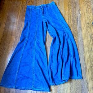Free people wide leg, jeans, size 10